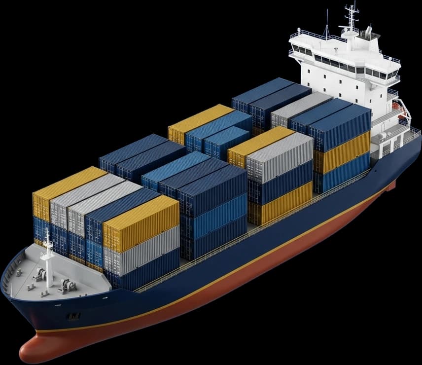 Buque portacontenedores de Full Cargo Express navegando con contenedores de 20 y 40 pies