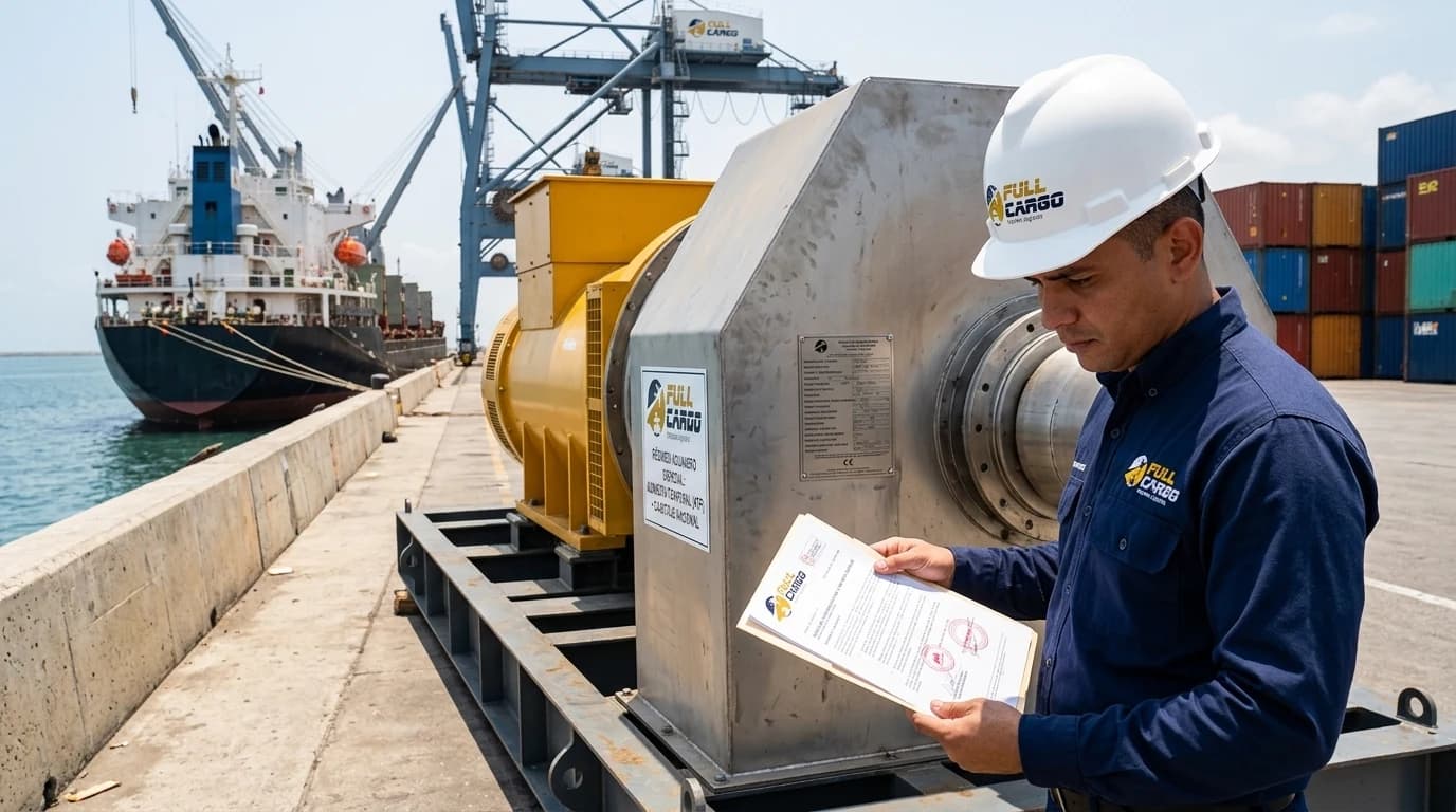 Maquinaria industrial ingresada bajo Régimen de Admisión Temporal (ATP) y operación de Cabotaje marítimo entre puertos venezolanos